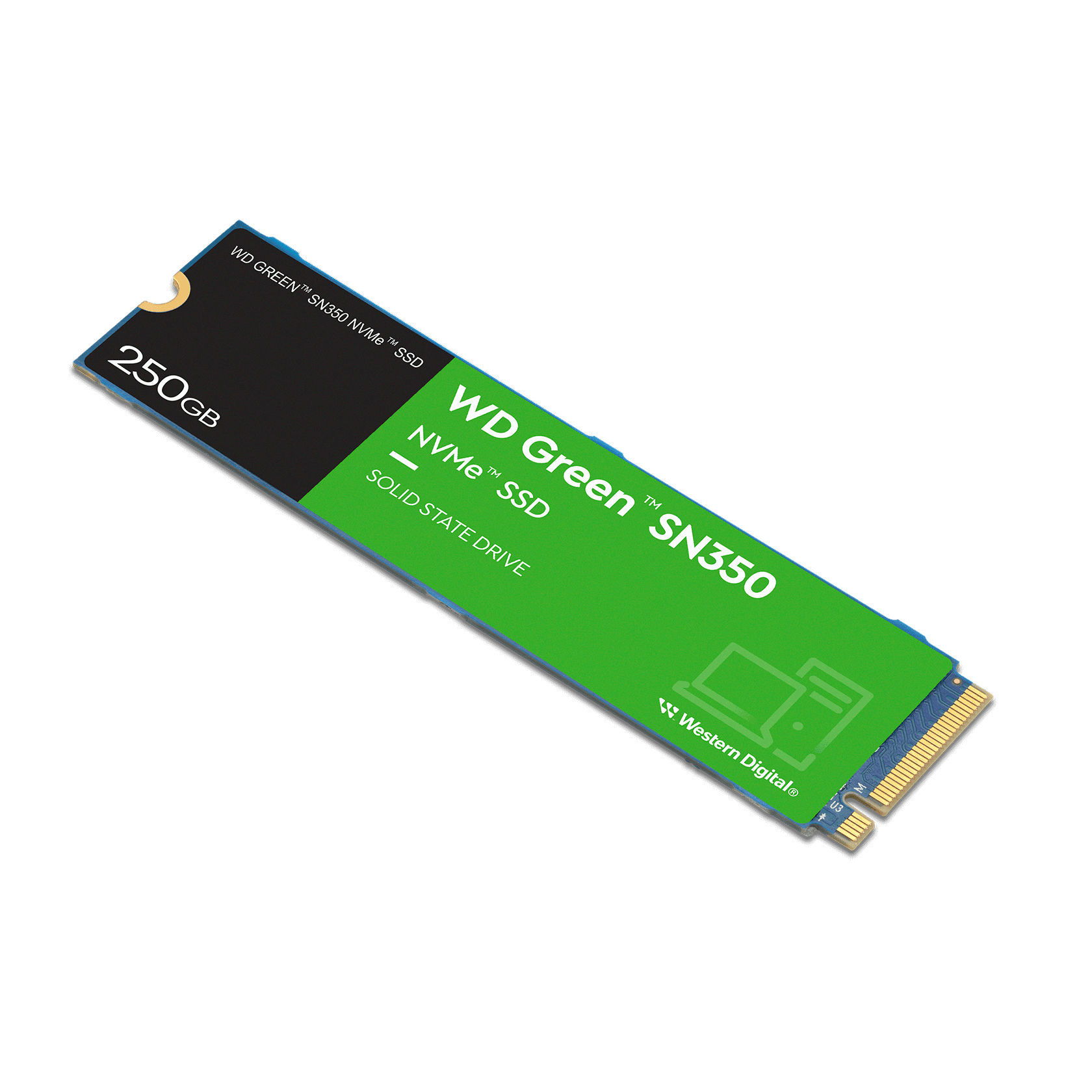 Western Digital 500GB WD Green SN350 NVMe SSD, Internal M.2 2280 Solid State Drive - WDS500G2G0C-00CDH0