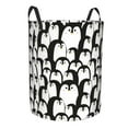 thumbnail image 2 of Balery Cartoon Penguin Round Laundry Basket with Handles Waterproof Freestanding Laundry Hamper for Clothes Toys in the Dorm and Family-Small, 2 of 8