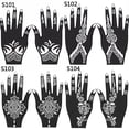 thumbnail image 6 of Happydeer 2Pcs Cool Temporary Flower Pattern Hand Art Decal Tattoo Sticker for Nightclubs, 6 of 12