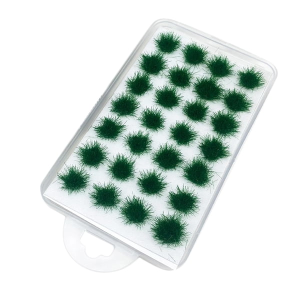 28x Césped en racimo Modelo de racimo de césped artificial Mechones de césped Racimo de flores para Verde