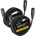 thumbnail image 1 of Cables de micrófono XLR InnoGear de 25 pies, paquete de 2, macho a hembra, 1 of 7