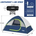 thumbnail image 4 of UNP Camping Tent 4 Person, Waterproof Windproof Tent with Rainfly Easy Set up-Portable Dome Tents for Camping, 4 of 7