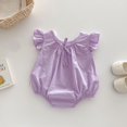 thumbnail image 4 of Body bonito de verano 2025 para niñas, mono con cuello de hoja de loto de encaje de estilo coreano para bebés recién nacidos, ropa de una pieza para niños pequeños, 4 of 6
