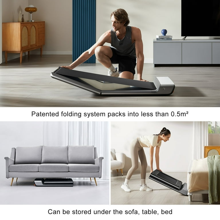 WalkingPad Foldable Treadmill Ultra Slim Quiet Portable Stow Away Small Machine for Home Grey Walmart