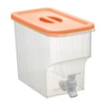 thumbnail image 4 of Water Dispenser under $5! Xqxayjr Large Capacity Fruit Tea Pitcher, Refrigerator Drink Dispenser with Faucet, Glass Lemonade Iced Tea Cooler, Portable Beverage Container for Party Picnic, 4 of 9
