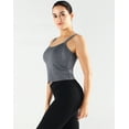 thumbnail image 3 of NELEUS Womens Athletic Cropped Tank Top with Built in Bra Camisole for Layer Stretch Wider Strap,Gray,US Size 2XL, 3 of 8