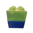 thumbnail image 3 of Lego Stackable Storage Bricks With 4 Knobs - 2 Piece Set - Organizer Container - Yellowish Green & Blue (Semi-transparent), 3 of 6