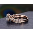 thumbnail image 5 of 2 Carat Halo Moissanite and Moissanite Wedding Ring set with 18k Gold Plating, 5 of 6