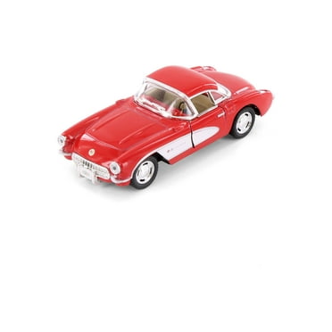 1957 Chevy Corvette Hard Top, Red - Kinsmart 5316/2D - 1/34 Scale Diecast Model Car