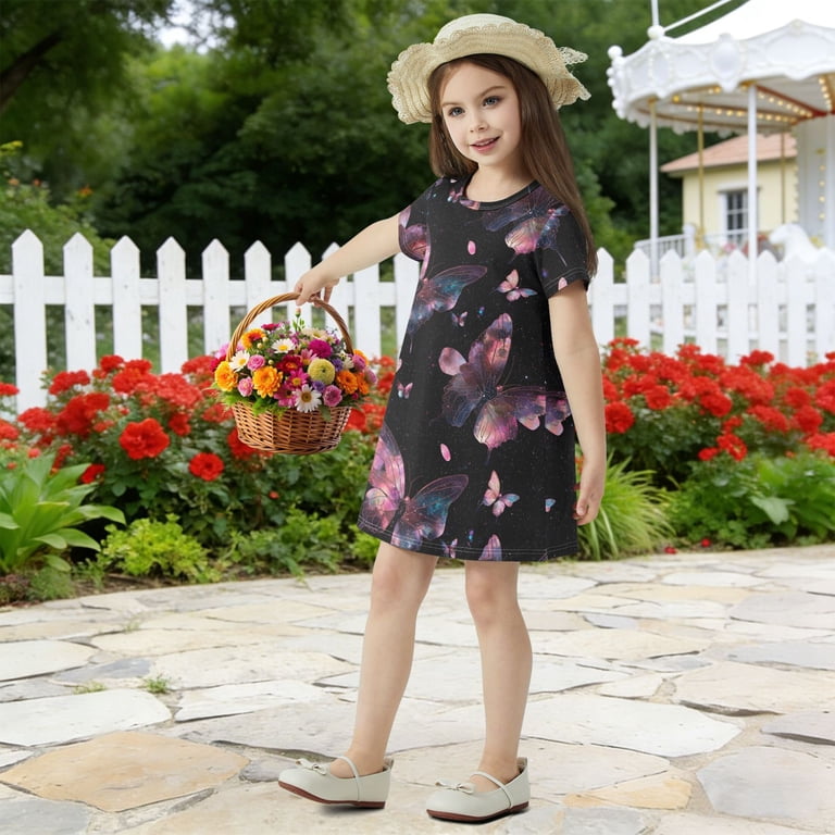 butterfly short sleeve dress 3D Butterfly Short Dress Elizabeth K GS3186