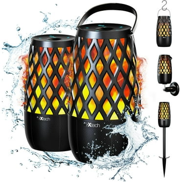 IXTECH Outdoor Bluetooth Speakers, Waterproof Portable Bluetooth Speaker Wireless with Lights, Outdoor Gifts for Dads Mom, Multi-Sync Wireless Connection, Lantern Speakers Mountable, 2 Pack