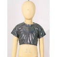 thumbnail image 3 of CHICTRY Kids Girls Metallic Sequins Jazz Dance T-Shirt Hip-Hop Dance Tops, 3 of 7