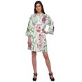 thumbnail image 1 of Moomaya Printed Crossover Robes Bridesmaid Getting Ready Bathrobes For Women, 1 of 5