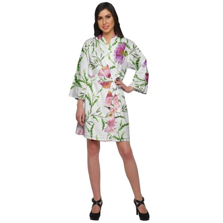 Moomaya Printed Crossover Robes Bridesmaid Getting Ready Bathrobes For Women