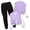 Purple, variant on Taybagh Outfits for Girls 10-12 Long Sleeve Trousers Set 5t Girls Clothes Tops Coat Winter Sportswear Set Black 13-14 Years