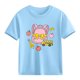 thumbnail image 1 of Blusas y camisas de manga corta con cuello redondo para niños y niñas, camisetas gráficas de manga corta, blusas con estampados bonitos para la temporada escolar., 1 of 9