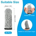 thumbnail image 2 of Cut Resistant Finger Cots Protectors 3.2 x 1.2 Inch, Reusable Anti-Cut Finger Sleeve Covers, Grey 20 Pcs, 2 of 7
