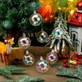 thumbnail image 5 of 12/24/36 Pcs Christmas Iridescent Ornaments Ball Clear Plastic Bubbles Cauldron Halloween Hanging Ornament Balls Bulk Wedding Decorative Rainbow Hanging Craft for DIY Witch Magic Pot, 5 of 7