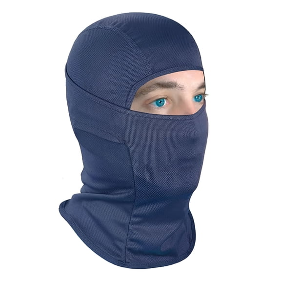 TELOLY Unisex Versatile Full Face Covering Balaclava Tactical Mask, Navy