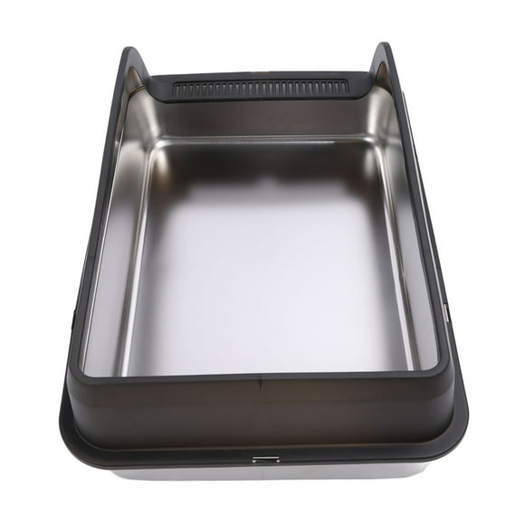 Enclosed Stainless Steel Cat Litter Box with Lid,Stainless Steel Cat Litter Box with Lid Large Enclosed Litter Box for Cats Metal Litter Pan Tray with High Wall Enclosure