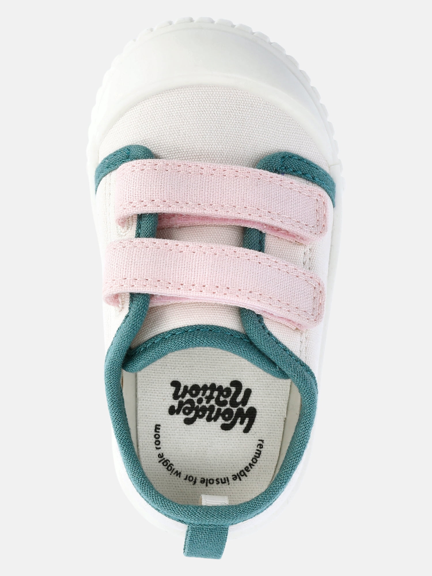 Wonder Nation Baby and Toddler Girls Two Strap Bump Toe Sneakers