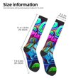 thumbnail image 2 of Naloa Neon Free Play Knee Socks, High Socks Long Stretchy Sock Women Knee High Stocking, Long Socks for Women, 2 of 6