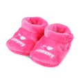 thumbnail image 3 of TeeHee Kids Fun and Cozy Baby Fleece Booties 2-Pack (0-6M, Red & Pink), 3 of 6