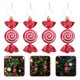 thumbnail image 4 of GOOHOCHY 4 adornos navideños de dulces con cuerdas colgantes para fiestas de Navidad., 4 of 7
