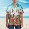 thumbnail image 4 of Bixox Men's Hawaiian Shirts Men's Winter Birds on the Fence Print Short-Sleeve Shirt-XX-Large, 4 of 8