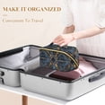 thumbnail image 3 of FORMRS Makeup Bag Travel Cosmetic Organizer for Women Fold Flat Zipper Pouch with Handle, Elegant Geometric Pattern, 3 of 8
