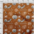 thumbnail image 3 of oneOone Cotton Jersey Brown Fabric Halloween Sewing Material Print Fabric By The Yard 58 Inch Wide, 3 of 4