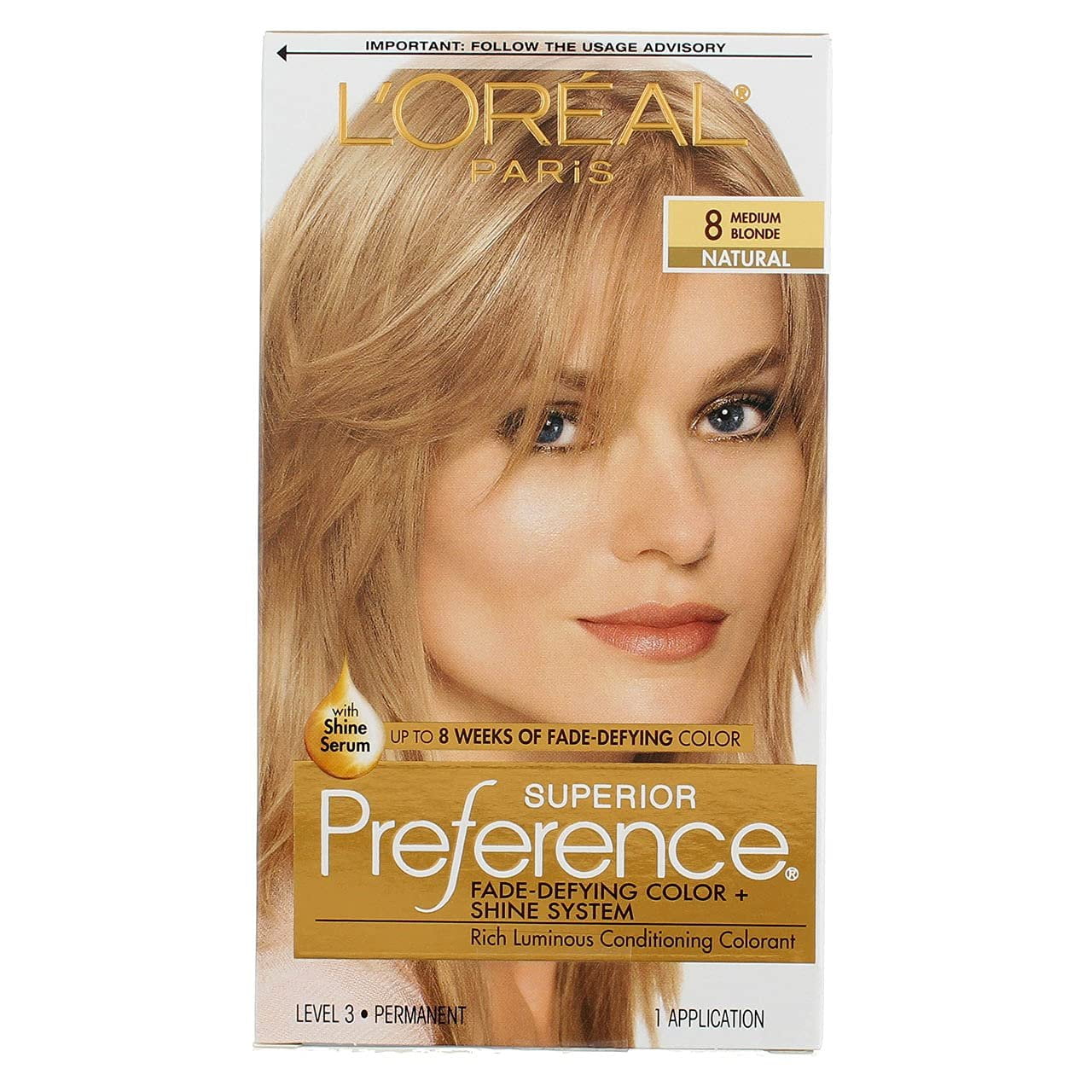 L'Oreal Paris Superior Preference Fade-Defying Shine Permanent Hair Color,  8 Medium Blonde, 1 Kit - Walmart.com