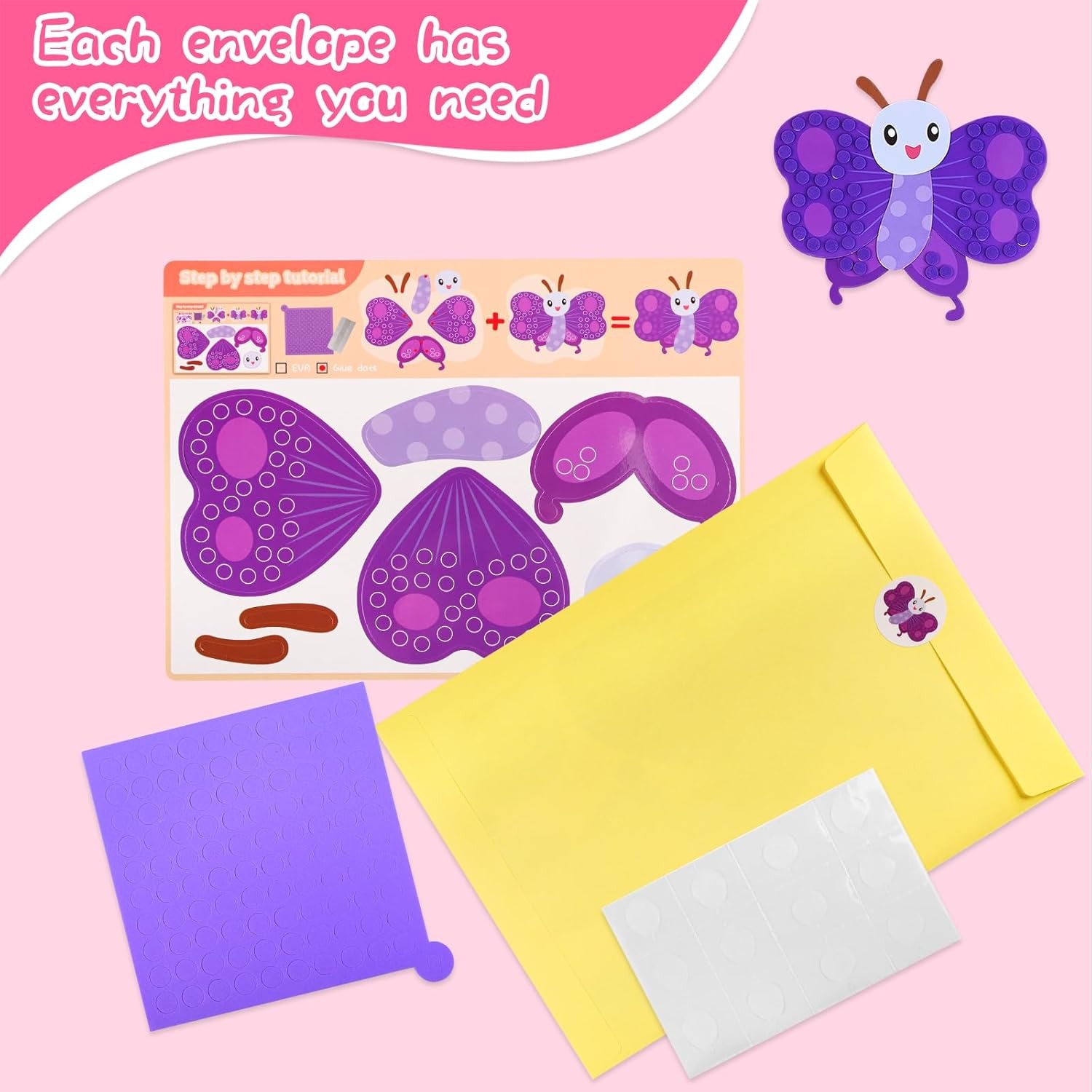 20 Animal Arts & Crafts Kit for Kids 4-6, All-Inclusive Toddler Craft Box with Paper Plates, Puppets, Fun Activities, Tigers, Lions (134 Characters) (Princess)