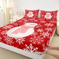 thumbnail image 3 of Homewish Xmas Snowman Snowflake 4pcs Bed Sheets for Children Boys Girls,Merry Christmas King Sheets,Happy New Year Super Cozy Sheet Set,Microfiber Bedroom Decor, 3 of 7