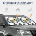 thumbnail image 4 of Fotbe Panda with Sun glasses 2-Piece Car Windshield Sun Shade | Sun Blocker for Car Windshield | Foldable Automotive Interior Accessories for Sun Protection-Large, 4 of 7