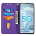thumbnail image 4 of Compatible for Samsung Galaxy A51 4G Wallet Case with Card Slots Stand Magnet Case, Woven Texture Leather Cover with Detachable Wrist Strap for Samsung Galaxy A51 4G 6.5 Inch,Purple, 4 of 10