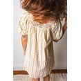 thumbnail image 3 of Women's Vintage Floral Mini Dress – Square Neck Shift Dress with Bow Front & Lace Trim, XL, 3 of 8