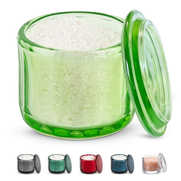 Bodega de Vidrio KooK Verde Lima con Tapa para Almacenamiento de Café, Azúcar y Especias