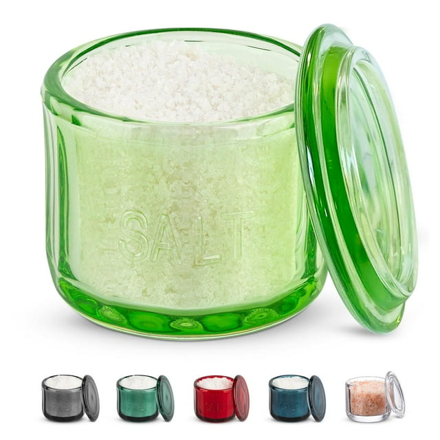 Bodega de Vidrio KooK Verde Lima con Tapa para Almacenamiento de Café, Azúcar y Especias