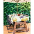 thumbnail image 3 of Hokiten Outdoor Tablecloths with Umbrella Hole & Zipper, Summer Lemon Rectangle Tablecloth 60x120 Inch, Spring Purple Floral Botanical Bee Waterproof Table Cloth, Patio/Pool/Picnic Table Covers, 3 of 6