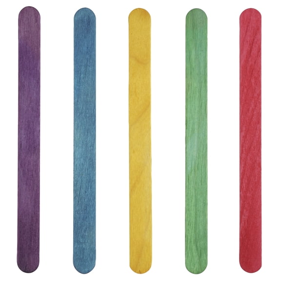 12 Packs: 125 ct. (1,500 total) Multicolor Wood Craft Sticks by Creatology