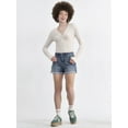 thumbnail image 2 of No Boundaries High Rise Denim Rolled Cuff Shorts, 3'' Inseam, Women's, 2 of 5