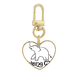 thumbnail image 1 of Tailandia facil elefante escudo Llavero de metal en forma de corazón dorado, 1 of 3