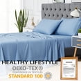 thumbnail image 2 of 3 PCS Bedding Sheets and Pillowcase Set Rayon Derived from Bamboo, Cool Sheets for Hot Sleepers, 2 of 8