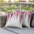 thumbnail image 4 of Red Willows Pillow Covers 2 Pack Watercolor Spring Falling Red Willows Leaf Plant Pillowcase Waterproof Outdoor Throw Pillow Cover for Patio Garden Square Cushion 16”x16”, 4 of 9