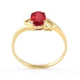 thumbnail image 5 of Galaxy Gold 14K Solid Gold 1.15 Carat Natural Ruby Oval Cut Ring for Women - Yellow Gold Fine Jewelry, 5 of 7