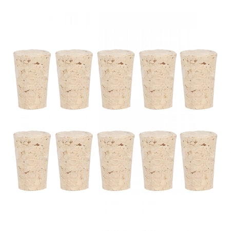 XIBUFE 2026 New 10 Pcs Natural Wooden Wine Corks Premium Straight Cork Stopper for Bottled Wine for Home Bar Party Restaurant