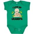 thumbnail image 3 of Inktastic Cute Sloth I Love My Grandpa with Green Leaves Boys or Girls Baby Bodysuit, 3 of 5