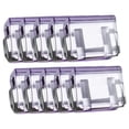 thumbnail image 2 of 10 pinzas para fijar perneras de pantalón, portátiles, multiusos, premium. Morado transparente, 2 of 8