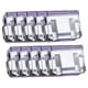 thumbnail image 2 of 10 pinzas para fijar perneras de pantalón, portátiles, multiusos, premium. Morado transparente, 2 of 8